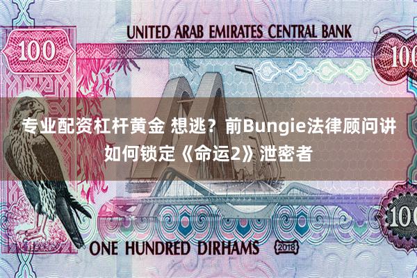 专业配资杠杆黄金 想逃？前Bungie法律顾问讲如何锁定《命运2》泄密者